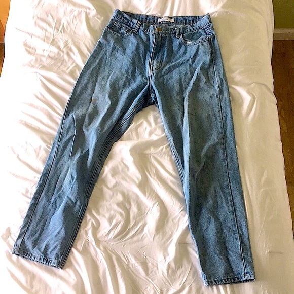 thcreasa Denim - ThCreasa-Mom Jeans High Waisted Straight Leg Light Wash jeans size 30